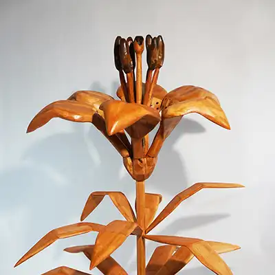 Wood Lily Wood detail by Lee Ann Skinner
